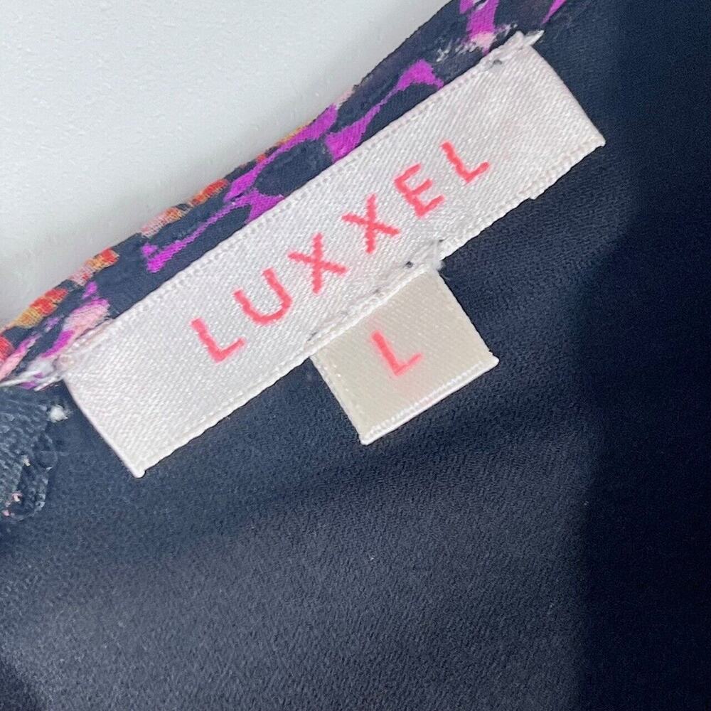 Luxxel Womens Open Skirt Romper Shortalls Sz Large Multicolor Patchwork Bohemian - Picture 3 of 15